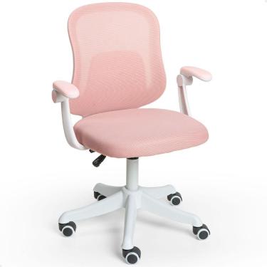 Imagem de Cadeira De Escritório Tela Mesh Diretor Giratória Colorida Rosa