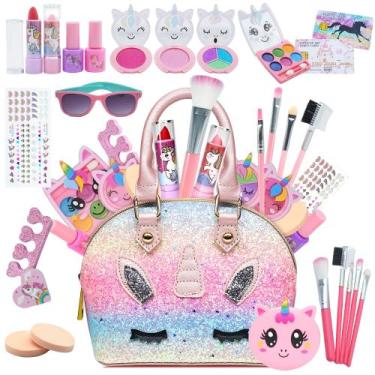 Imagem de Conjunto de maquiagem Pretend Kids ROKKES Fake Makeup para meninas de 