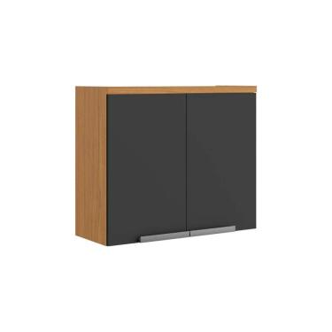 Imagem de Armário Aéreo de Cozinha Itatiaia 2 Portas Grafite New Porto