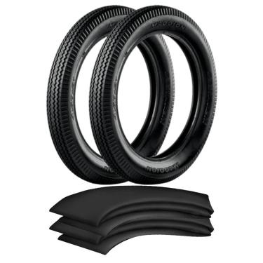 Imagem de Kit 2 Pneus Carroça Charrete 450-21 Selvagem Maggion + Camaras