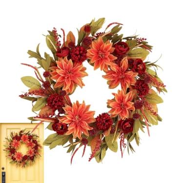 Imagem de Rrlihjgu Guirlanda De Para Porta | Grinaldas de Hortênsias para Porta de Entrada | Acessórios De Decoração Para Ambiente Festivo | Para Interior Exterior Jardim Lareira Sala