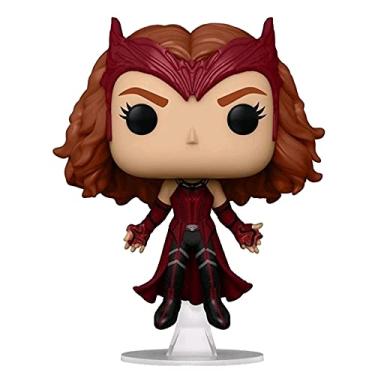Imagem de Marvel's WandaVision Scarlet Witch Flying Funko POP! Vinyl with a Funko Pop! Ecotek Box Protector 828 HOT TOPIC