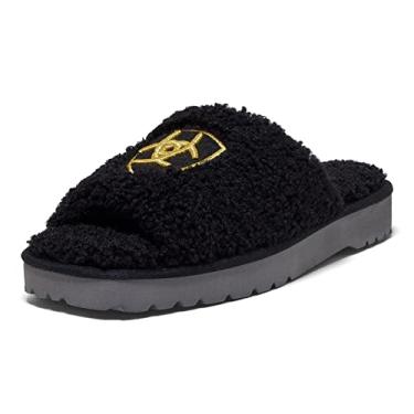 Imagem de ARIAT Pantufa feminina confortável para uso interno e externo com bico aberto, Preto, 38