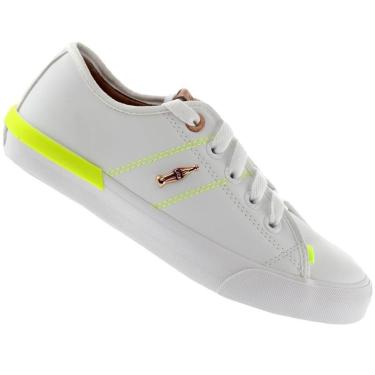 Imagem de Tênis Coca-Cola Miami Town Branco e Amarelo - Feminino - 34 - Branco-Feminino