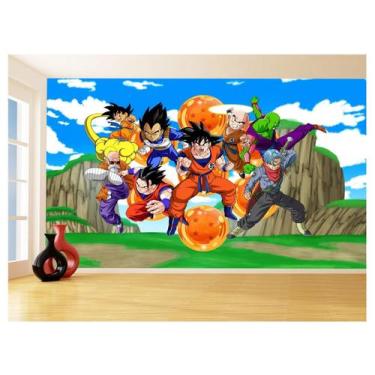 Imagem de Papel De Parede Dragon Ball Goku Vegeta Anime 3,5M Dbz466 - Você Decor