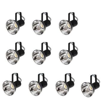 Imagem de Kit 10 Spot Trilho Perfilado Eletro calha Par20 Bulbo OL5 - Hiperlight