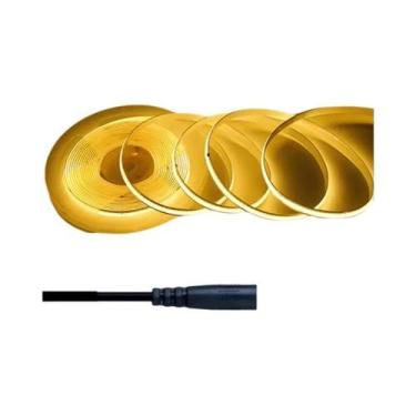 Imagem de Fita De Luz LED COB Flexível De 5M 10M DC12V 24V 8mm Alta Densidade Ne