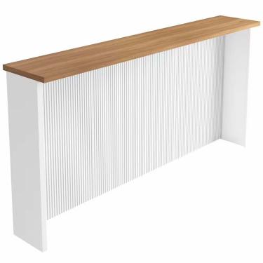 Imagem de Painel De Ilha Canelado Em Mdf 15mm 200cm De Largura Nesher Branco Com Nature