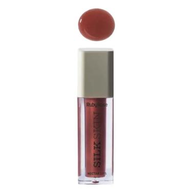 Imagem de Gloss Labial Lip Oil Silk Skin Néctar Lips Ruby Rose 5ml Hidratação Intensa, Acabamento Espelhado, Textura Leve e Confortável (Expresso Luxe)