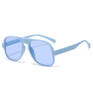 Imagem de HCPIHF Óculos de sol masculinos da moda, óculos retrô com lentes UV400 e rebites femininos (3)