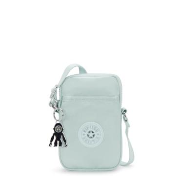 Imagem de Kipling Minibolsa feminina Tally, mini bolsa transversal leve, bolsa de telefone de nylon, Sarja azul glaciar, 4.25''L x 6.75''H x 0.75''D