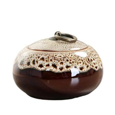 Imagem de YXCQHZM Urnas para cães e gatos, tamanhos pequenos e médios, Haustierurnen de cerâmica para animais de estimação de até 11,3 kg (cinza, 11 cm)