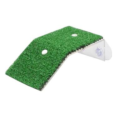 Imagem de IEUDNS Plataforma para tartarugas tomarem sol com grama artificial, ferramenta multifuncional para paisagismo de aquários e escalada, S