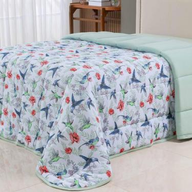 Imagem de Edredom Dupla Face Estampado Com Viés CASAL SOLTEIRO/QUEEN/KING Malha 