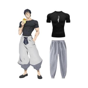 Imagem de Conjunto de Treino de Compressão Jujutsu Kaisen - Camiseta e Calça de 