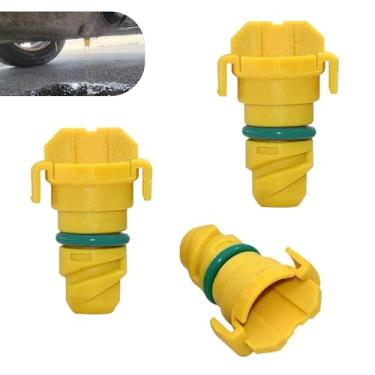 Imagem de CyperFair 3 peças de bujões de drenagem de óleo de carro, parafuso de drenagem de cárter à prova de vazamento com anel de borracha de vedação, substituição padrão OEM # KX6Z-6730-B FT4Z-6730-A