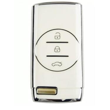 Imagem de Capa Protetora de Silicone Luxury para Chave Caoa Chery Tiggo 7 Sport / Tiggo 5x Pro / Tiggo 3x (HYBRID MAX DRIVE / PRO MAX) (BRANCO)