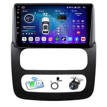 Imagem de Rádio de carro de 23 cm para Dodge RAM 1500 2500 3500 (2002-2005), Android 13 estéreo com CarPlay sem fio e Android Auto, 4G + 64G, tela IPS sensível ao toque, GPS, Bluetooth, WiFi, FM, câmera de