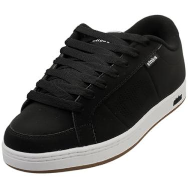 Imagem de Etnies - Kingpin – Tênis de skate masculino clássico puffy sustentável, confortável e durável com palmilha de EVA cortada, Preto/Branco/Goma, 40