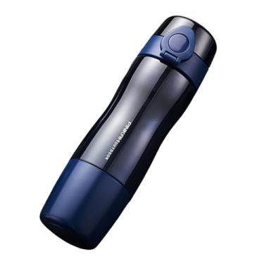 Imagem de Garrafa de água filtrada com design à prova de vazamentos, ideal para esportes e uso ao ar livre, feita de material de grau alimentício (cerúleo 570ml filtro)