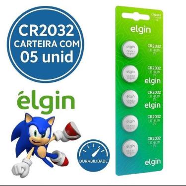 Imagem de Kit com 5 Baterias CR2032 Elgin  3V de Longa Duração