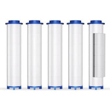 Imagem de Pacote com 5 filtros de chuveiro hidro jato de alta pressão Vortex design de ventilador turbo