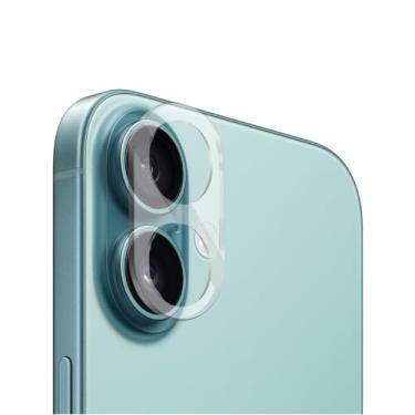 Imagem de Protetor de lente de câmera traseira traseira 1 peça de vidro temperado para iPhone 17/16/16 Plus - proteção de cobertura total transparente HD