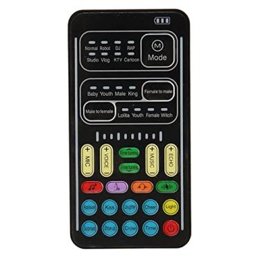 Imagem de Akozon Trocador de Voz Portátil Multifuncional Com 8 Efeitos Sonoros – Mini Placa de Som Portátil para PC, Telefone, Laptops e Jogos
