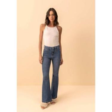 Imagem de Calça Jeans Flare Com Cintura Alta E Elastano Contour-Feminino