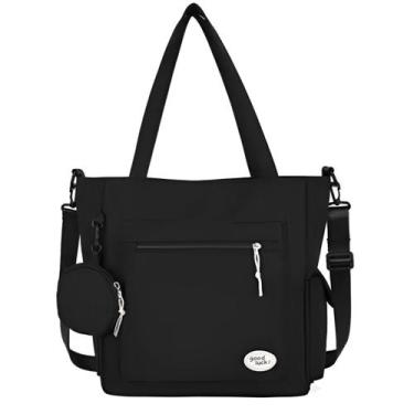 Imagem de Bolsa Feminina Alça Lateral Transversal Espaçosa Moderna Média Casual 