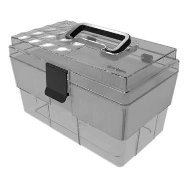 Imagem de Maleta Organizadora Multiuso Fumê Com Preto - Crippa