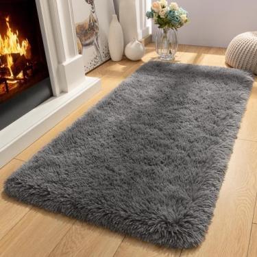 Imagem de Alfombra Merelax de Peluche Esponjoso 61x122cm Carbón