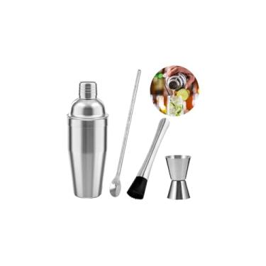 Imagem de Coqueteleira Inox 750ml, 3 Peças, Aço Inoxidável, para Drinks e Caipirinha