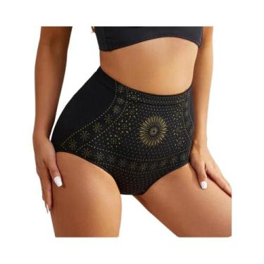 Imagem de Calcinha Modeladora Feminina Sem Costura De Cintura Alta Flarixa Com C