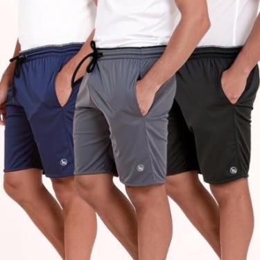 Imagem de Bermuda Masculina Dry Slim Fit Esporte Casual Treino Academia-Masculino