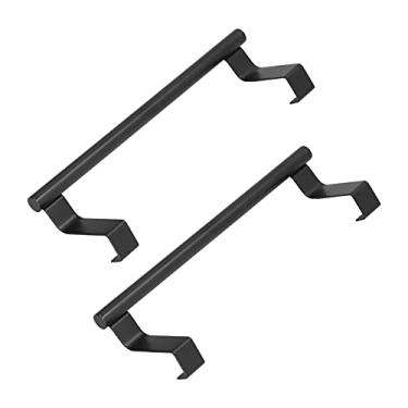 Imagem de Generic Toalheiro Preto Durável Pendurável para Casa, Hotel, Porta de Armário de Aço Inoxidável, Suporte de Toalha para Cozinha, Banheiro, 2 Peças (23CM)