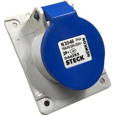Imagem de Tomada Embutir 2p+t 16a 200/250v 6h Azul - N-3046 Steck