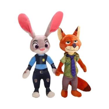 Imagem de Boneco De Brinquedo Fofo Disney Zootopia Nick Wilde Judy Hopps 40-50Cm