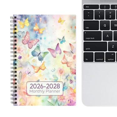 Imagem de de planejamento mensal – Agenda de planejamento 2006-2008, livro de planejamento floral de 3 anos - para estudantes, professores, crianças, adolescentes, adultos, colegas de classe, família