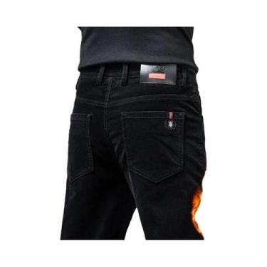 Imagem de Calças De Veludo Cotelê Masculinas Estilo Casual De Negócios Slim Stra