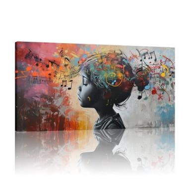 Imagem de Banksy Artwork Graffiti Wall Art, Graffiti Canvas Print Wall Art, Conjunto de 1 Arts Banksy Canvas, Girl Canvas Wall Art - (72x142cm)71.1x142.2 cm sem moldura