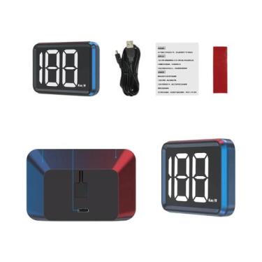 Imagem de Velocímetro GPS HUD X1 Com Fonte Grande Branca E Verde KM/H Para Todos