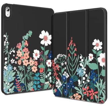 Imagem de Teryeefi Capa para iPad (A16) 11ª geração 28 polegadas 2025 e iPad 10ª geração 10,9 polegadas 2022 com suporte para lápis, despertar/hibernar automaticamente, suporte de três dobras (linda flor)