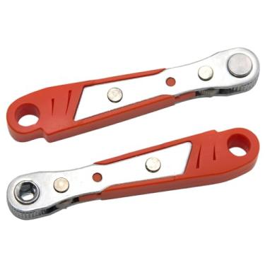 Imagem de 1 chave de fenda multifuncional de aço com catraca, chave de cotovelo e dobrador de ângulo reto – ferramenta de conjunto de cabeça cruzada durável, vermelho