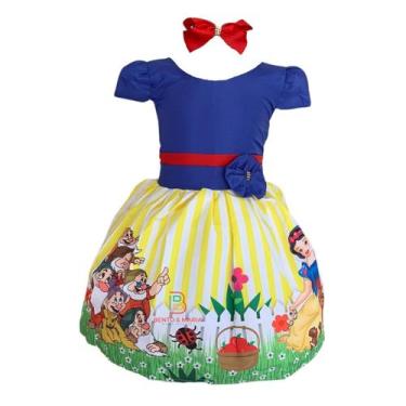 Imagem de Vestido Temático Branca De Neve Festa - Bento E Maria Moda Infantil, A