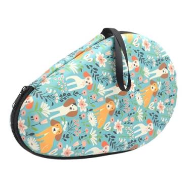 Imagem de oshhni Capa para raquete de tênis de mesa, estojo para raquete de pingue-pongue, bolsa de armazenamento portátil para 2 raquetes e bolas, ideal para, Verde