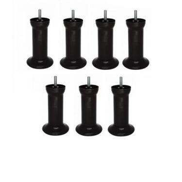 Imagem de Kit 7 Pés Para Cama Box Baú Varian Plástico Forte Resistente - Zoe e C