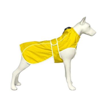 Imagem de Capa De Chuva Para Cães Impermeável Vermelha, Amarela E Azul Marinho C