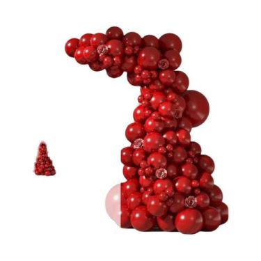 Imagem de Kit De Arco De Balões Vermelhos Para Aniversário De Aposentadoria, Cas