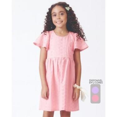 Imagem de Vestido menina Lazzie borboleta verão leve fofo encantador - Lilás w Rosa - Menina 4 a 14 anos-Feminino